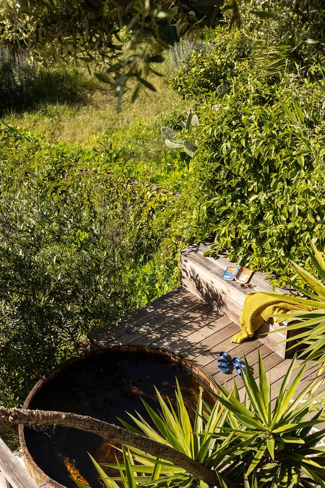 A Handbuilt Outdoor Oven and Wood-Clad Hot Tub Steal the Show in This L.A. Backyard