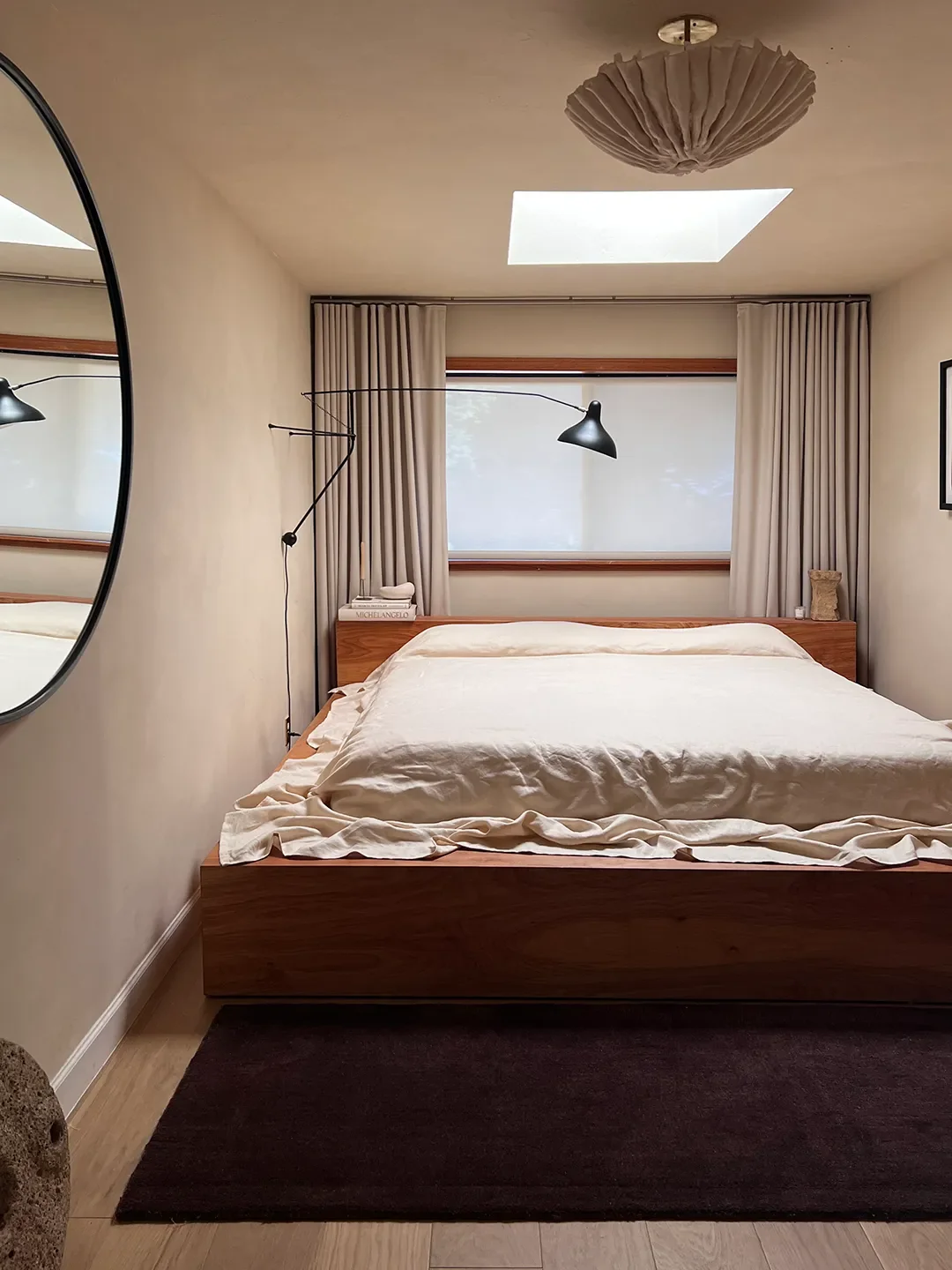 An L.A. Editor’s Wall-to-Wall Bed Frame Nearly Spans Her Narrow Bedroom—Why the Bold Move Pays Off