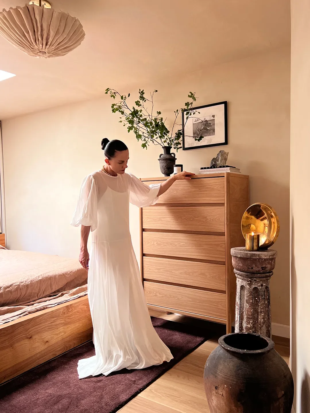 An L.A. Editor’s Wall-to-Wall Bed Frame Nearly Spans Her Narrow Bedroom—Why the Bold Move Pays Off